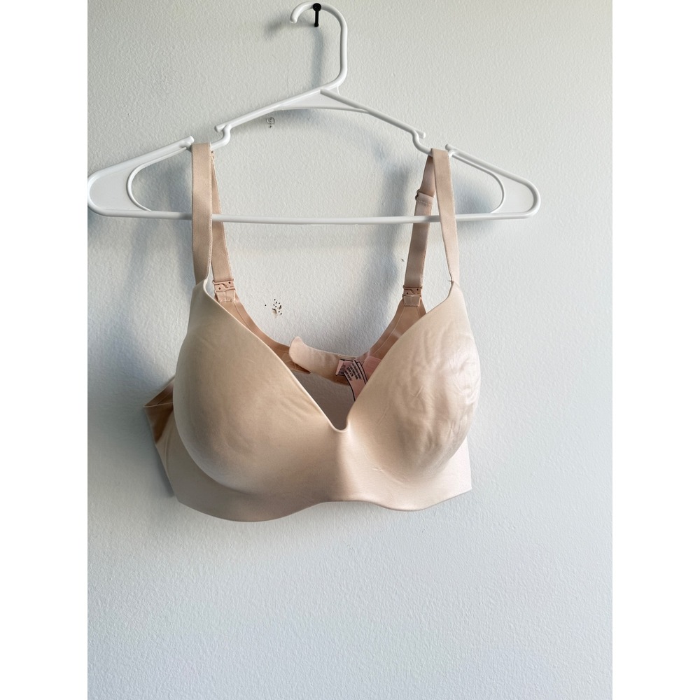 Victoria's Secret Perfect Shape Bra 36B Beige Lightly Lined Wireless T-Shirt Bra